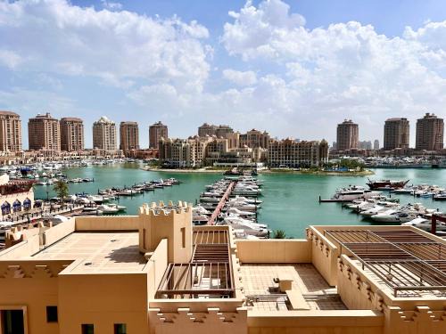 Doha Apartment | Alken Studio - Amazing Superior Studio with Marvellous Marina View in the Pearl, Doha