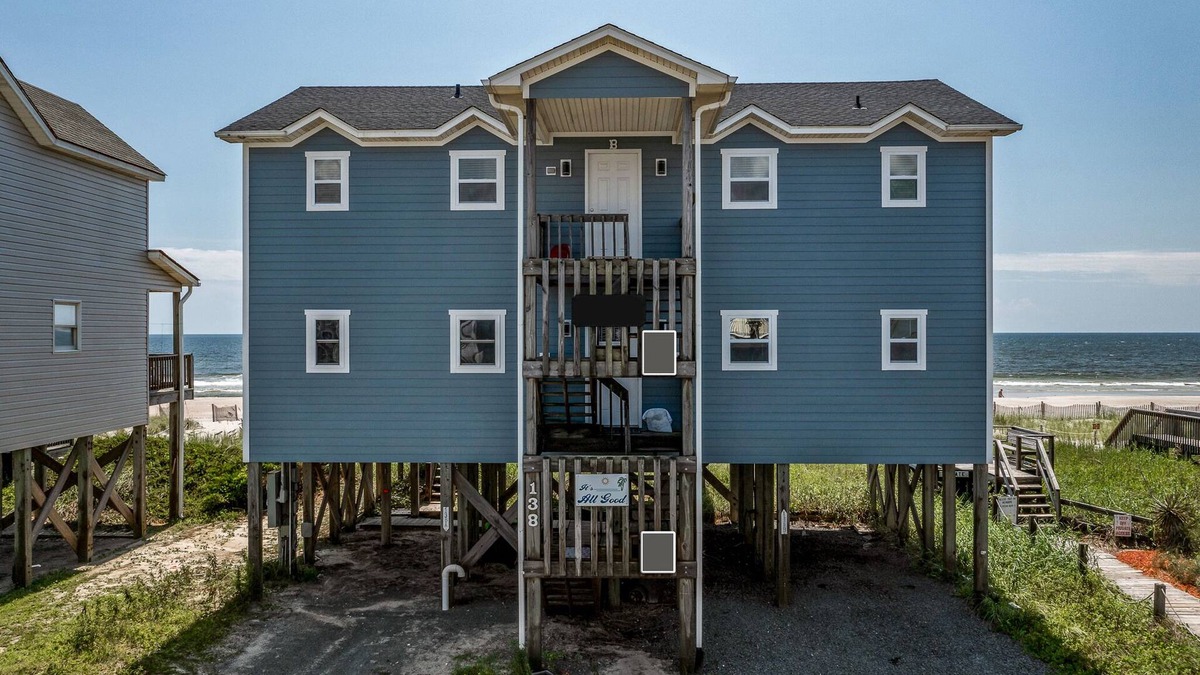 Holden Beach House | "All Good" Oceanfront 2 bedrooms, 2 bathrooms.