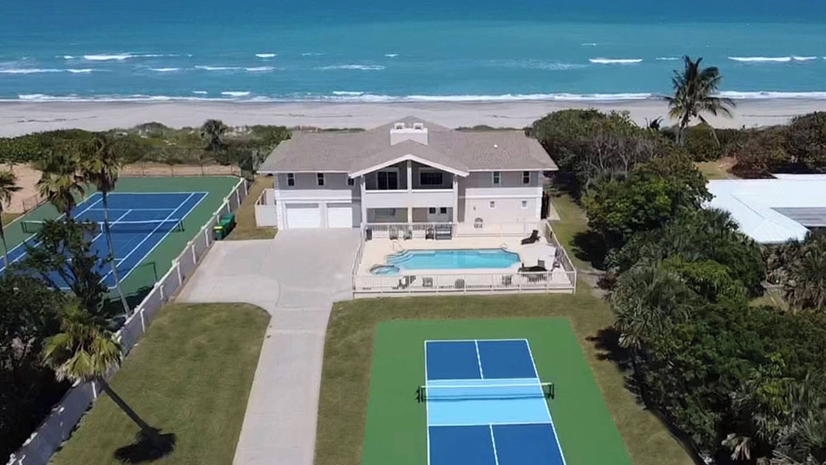 Ocean Park House | All Private Oceanfront Villa Pickleball court Pool-Spa Golden Sands® Pearl