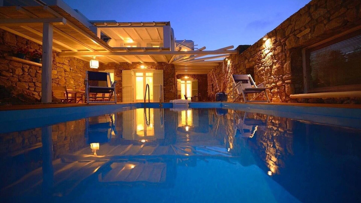Panormos Villa | Allaya, Panormos view villa private pool