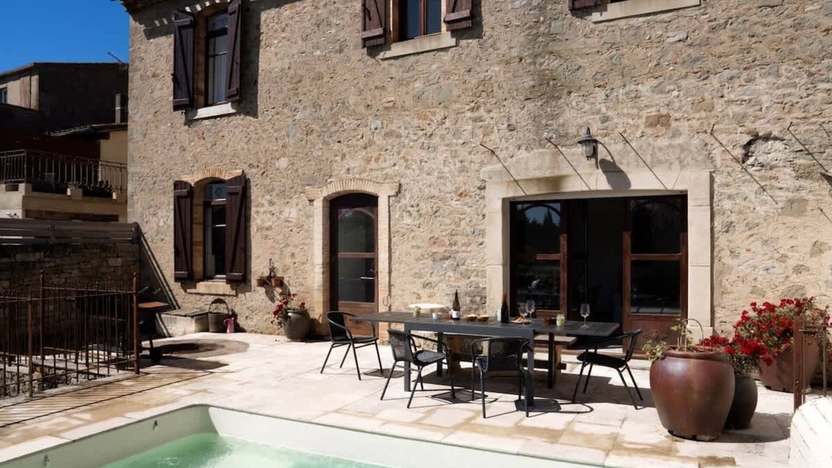 Couffoulens House | Along the water, village house with swimming pool