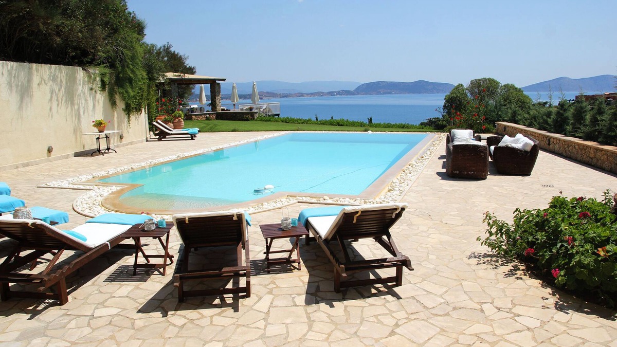 Porto Heli Villa | AMAZING SEA VIEW VILLA WITH PRIVATE POOL AND WALK TO BEACH SLEEPS 10