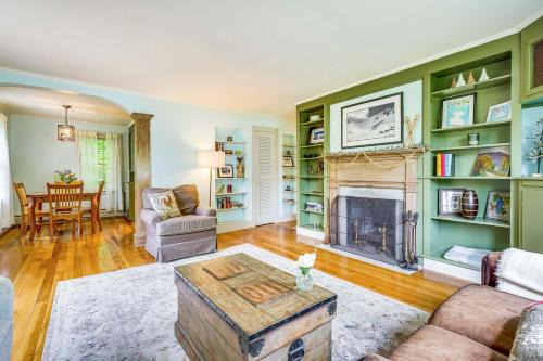 Manchester Apartment | Ambient Manchester Village Abode with Deck and Pond!