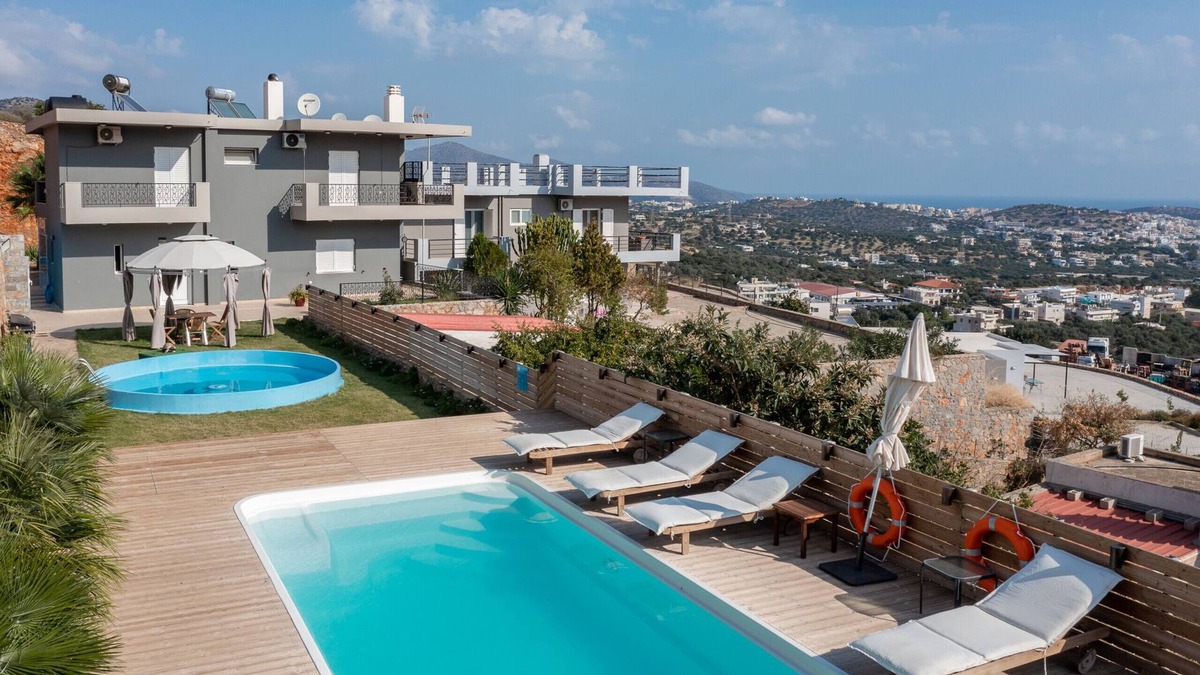 Agios Nikolaos Villa | Amina villa,Private pool,Gym,Agios Nikolaos
