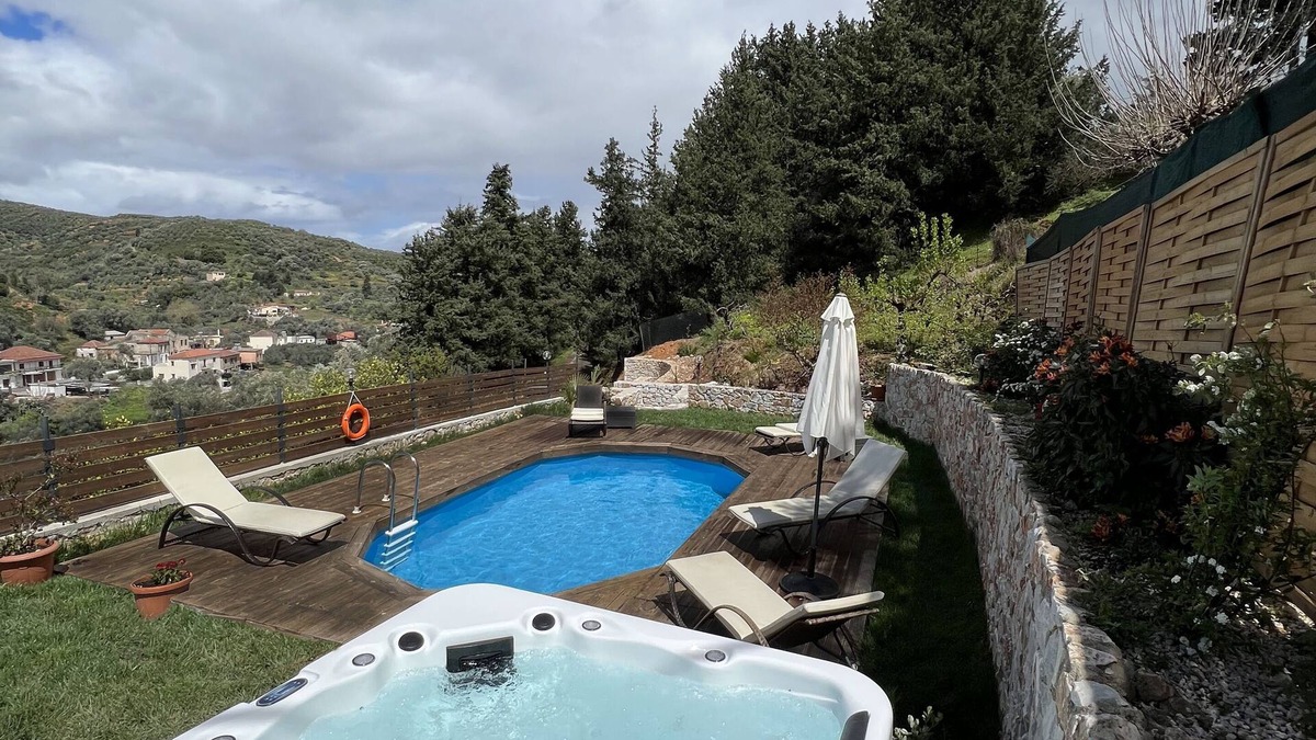 Loulos Villa | Ampelos Cretan Villa Private Pool & Heated Ozone Jacuzzi