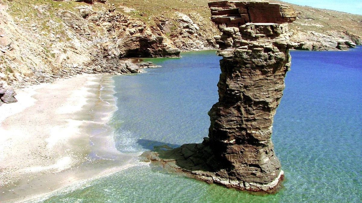 Megas Yialos-Nites House | Andros Serenity-Adults Only-Sea view-pool/jacuzzi stone residence