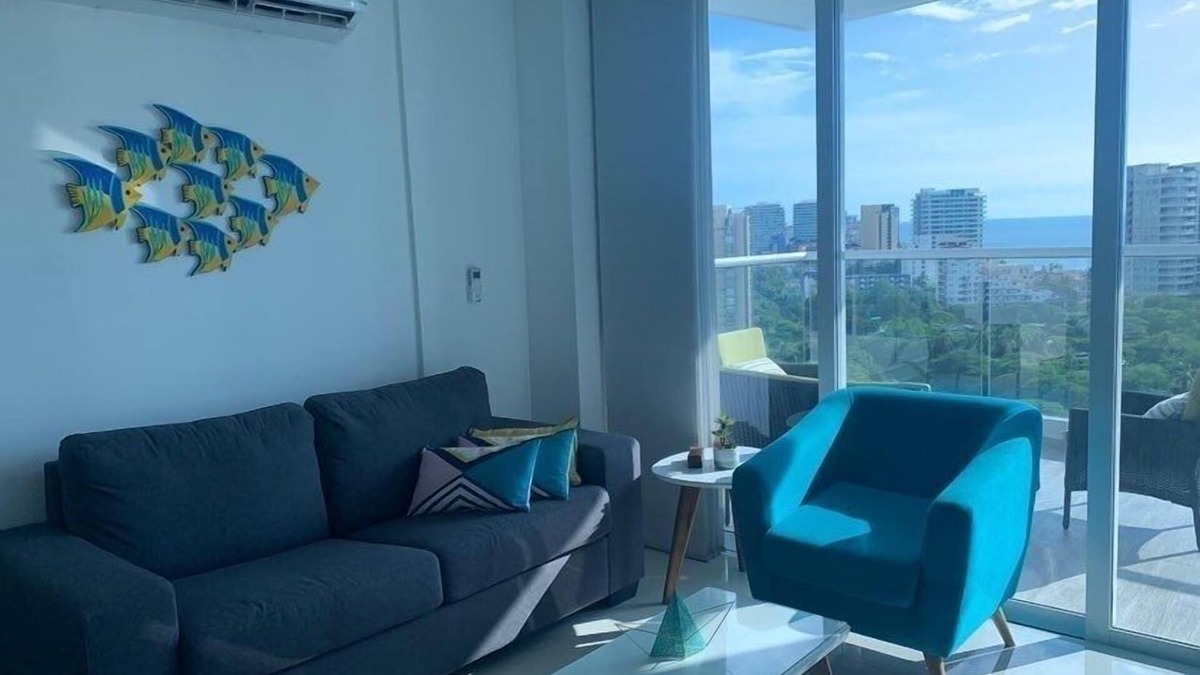 Santa Marta Apartment | Apartment Luxury+Sauna+Gym+AC+WiFi+Sea View@ Santa Marta