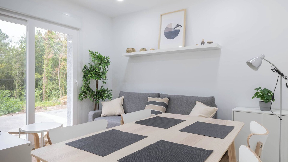 Rates Apartment | Apartment 'Ría San Cosme Aurora' with Mountain View, Shared Garden and Air Conditioning