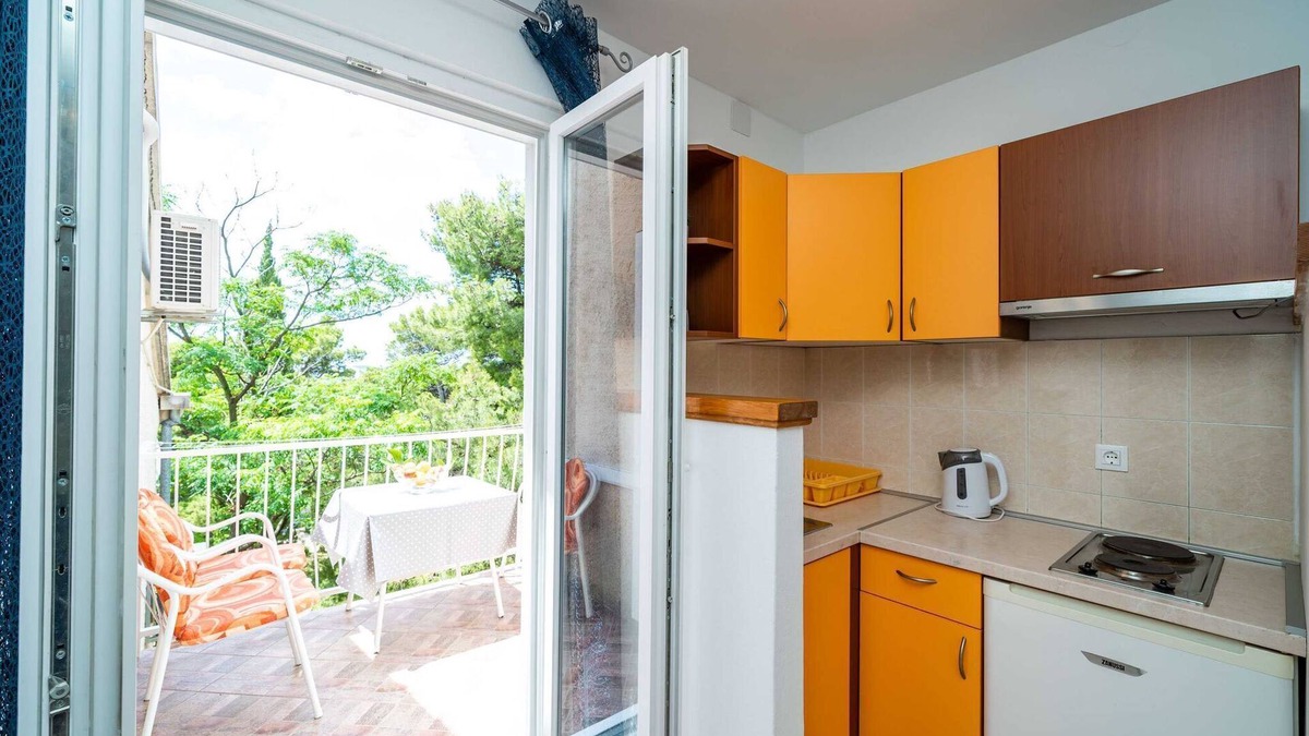 Srebreno Apartment | Apartment & Rooms Papa - Studio Apartment with Balcony and Partial Sea View