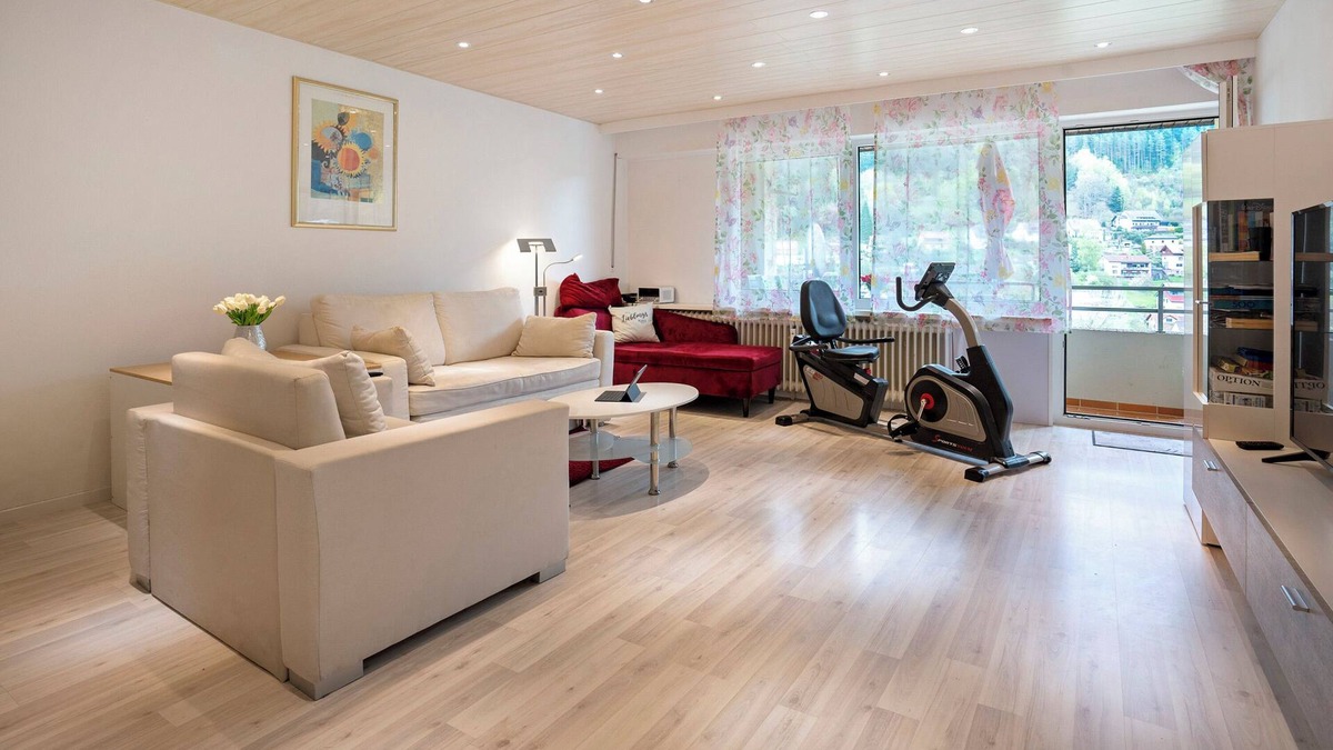 Bad Wildbad Apartment | Apartment 'Talblick Mit Schwimmbad' with Mountain View, Balcony and Wi-Fi