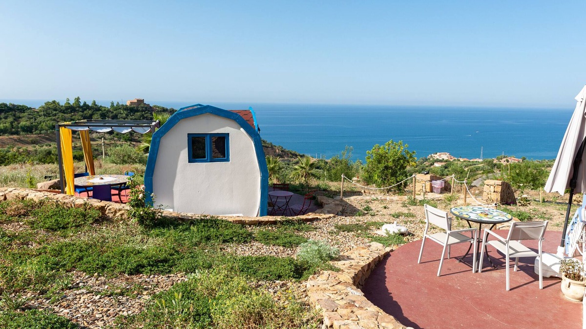Castel Di Tusa RV Rental | Apartment 'Terreditusa - Bungalow Lavanda' with Sea View, Wi-Fi and Air Conditioning