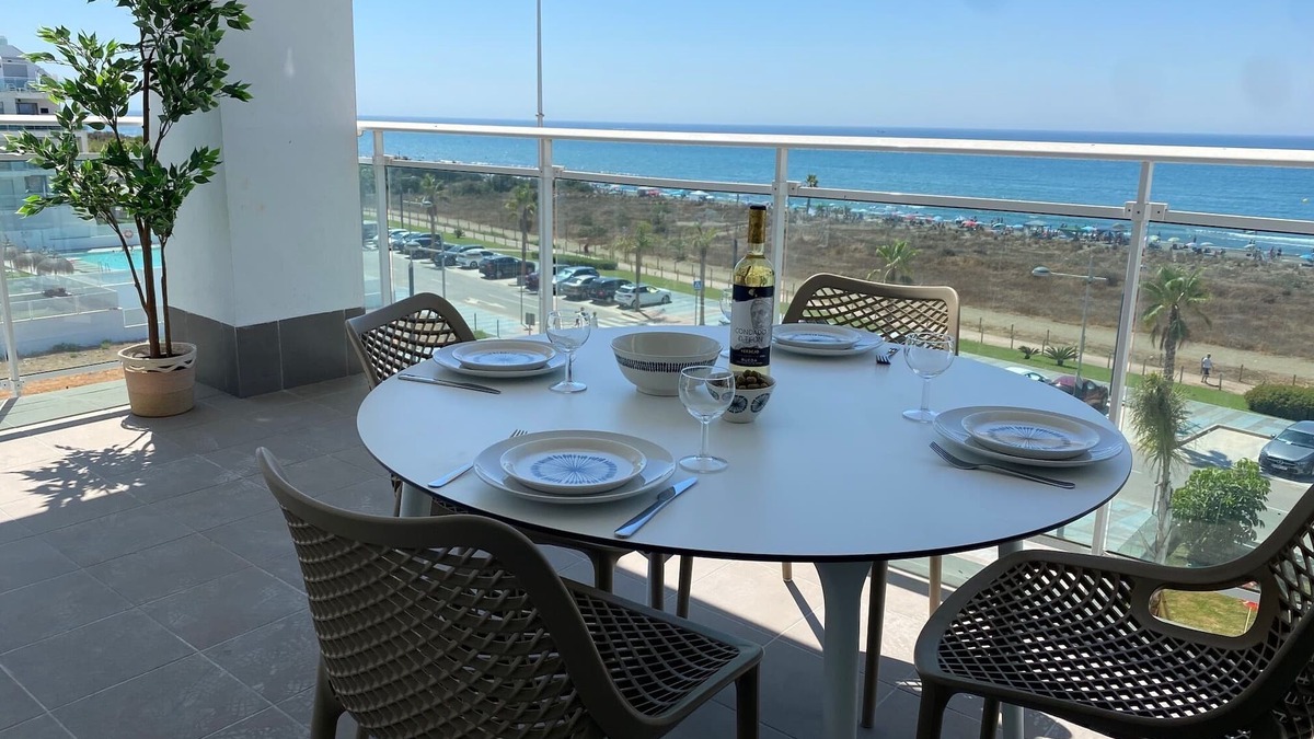 El Morche Apartment | Apartment Torrox Costa, new & luxurious for 6p, 3 balconies, first line sea view