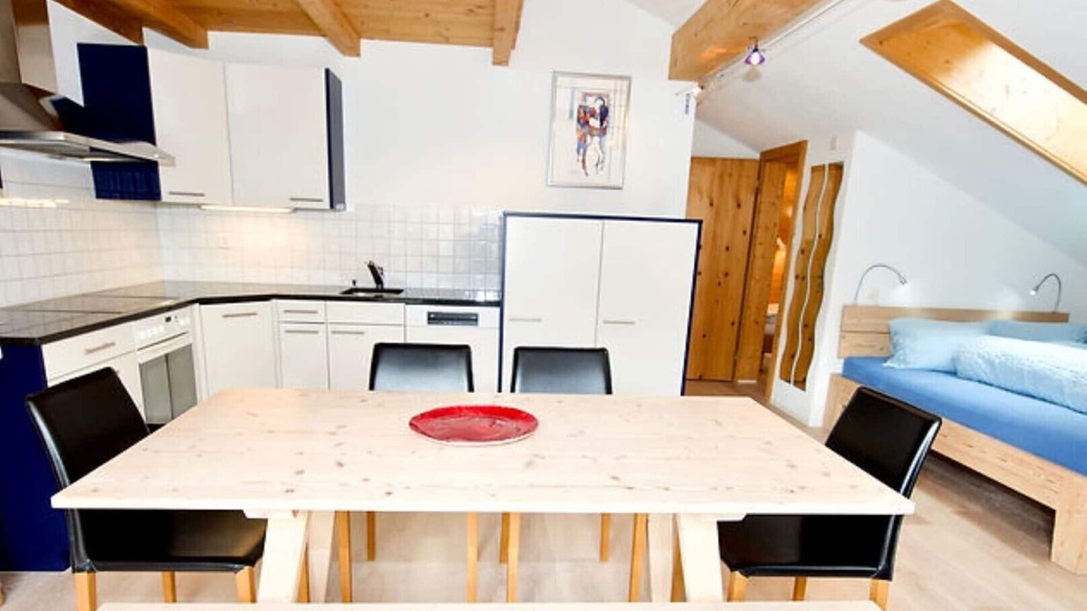 Vals Apartment | Apartment with south-facing balcony, wonderful view of the mountains, close to the ski bus stop