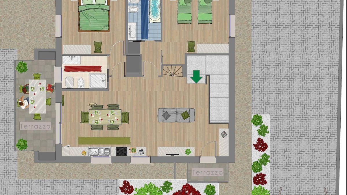 Romano d'Ezzelino House | Apartments with two bedrooms and two bathrooms - First Floor