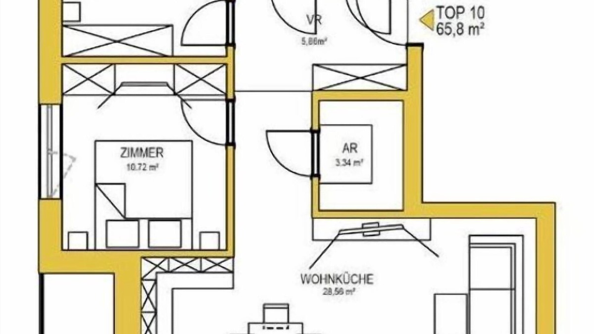Atripalda Apartment | Appartement 2 mit 2 Schlafzimmer, Bad, 2 WC - SUN Hill Appartements