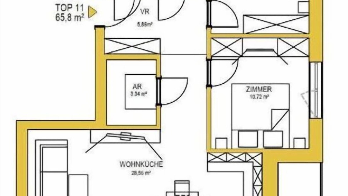 Atripalda Apartment | Appartement 3 mit 2 Schlafzimmer, Bad, 2 WC - SUN Hill Appartements