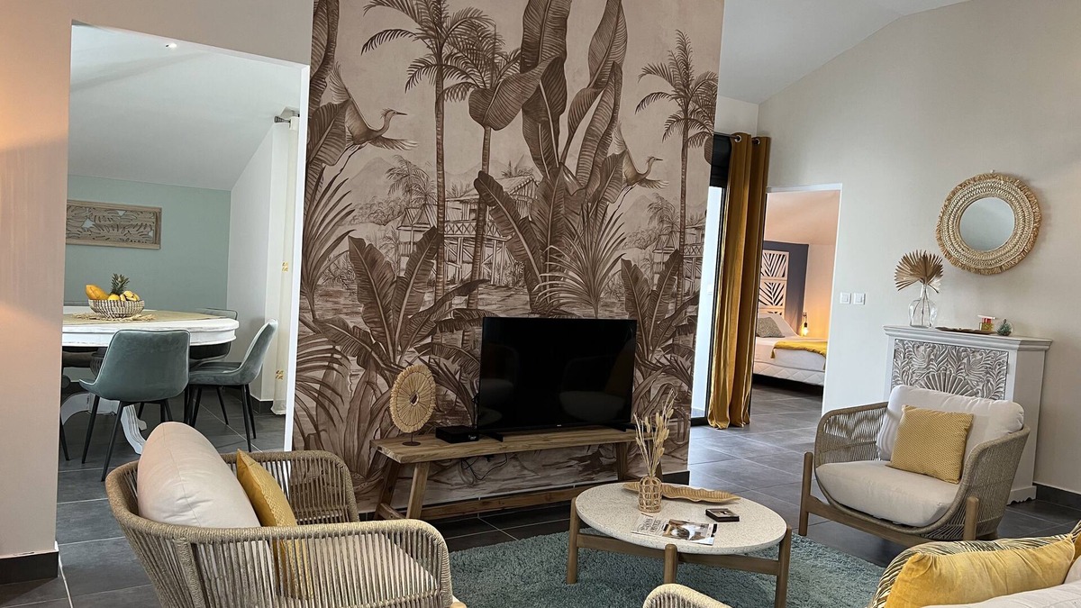 La Saline Les Bains Apartment | Appartement Cosy Front de mer Accès Direct sur la Plage