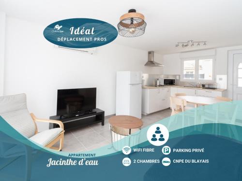 Braud-et-Saint-Louis Apartment | Appartement "Jacinthe d'eau" par Chelona'Loc - 2 chambres - parking