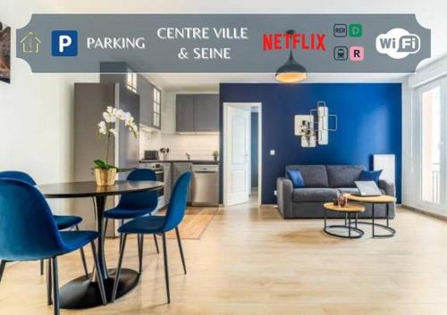 Melun Apartment | Appartement L'Îlot Bleu Paradis