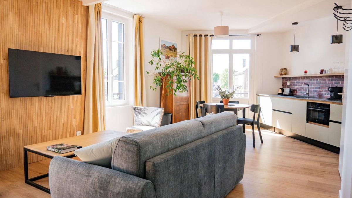 Moyenneville Apartment | Appartement La Cabine - Baie Marine - Baie de Somme - Family - Air conditioning.