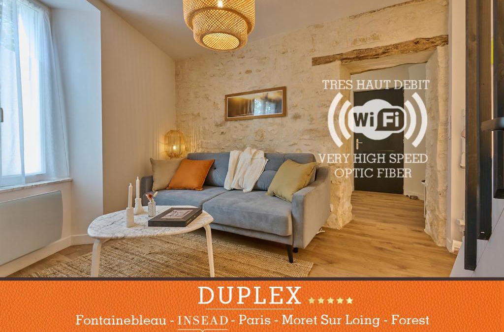 Veneux-les-Sablons Apartment | Appartement standing à 7min de Fontainebleau centre, 3min de Moret-sur-Loing et 45min de Paris (1min à pied de la gare)