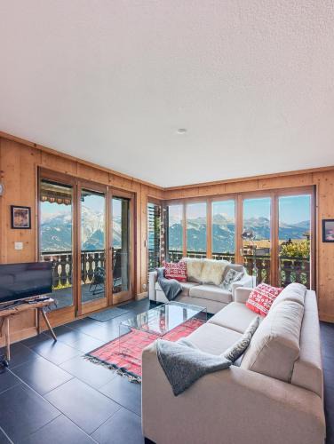 Nendaz Apartment | Apt Veysonnaz avec terrasse et vue imprenable
