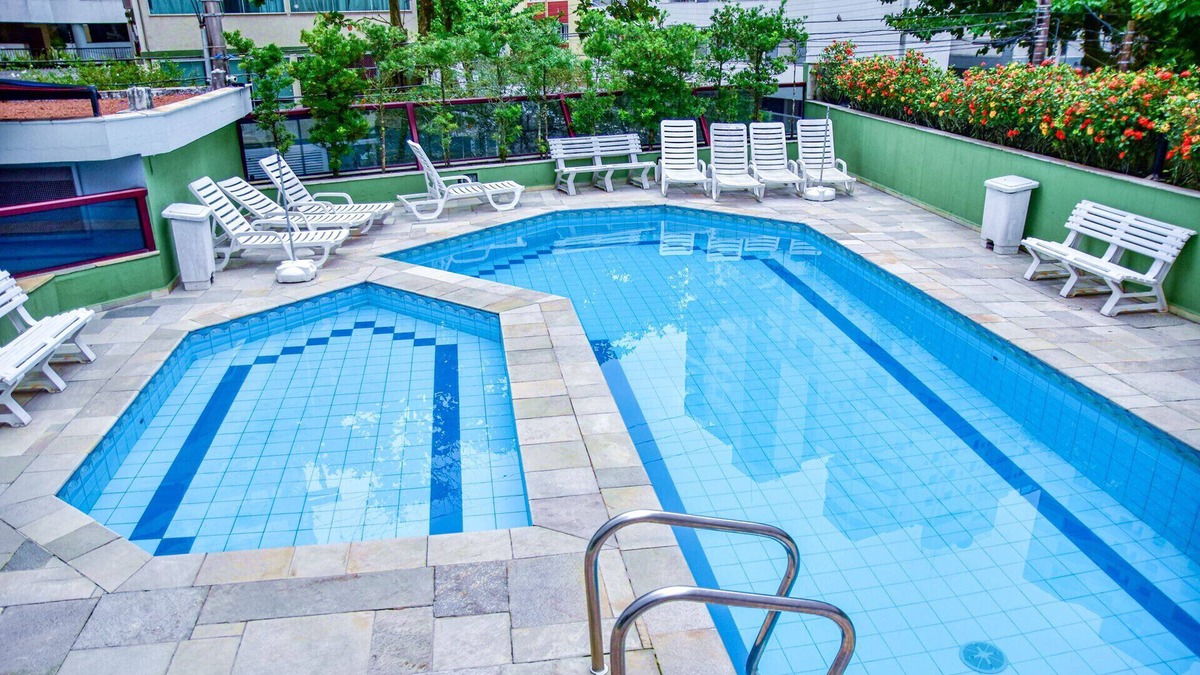 Vila Alzira Apartment | Apto c piscina e acesso exclusivo à praia, Guarujá