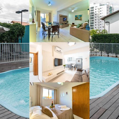 Barra Velha Apartment | Apto em Barra Velha 340m da PRAIA com SACADA com CHURRASQUEIRA, AR CONDICIONADO WI-FI, PISCINA, PORTARIA 24h, ACADEMIA MINI MERCADO e vaga de GARAGEM