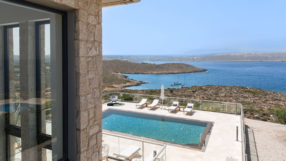 Tersanas Villa | AQUAMARINE Seafront VILLA 1 – Luxury Full Panoramic SeaView &Private Pool&Tennis