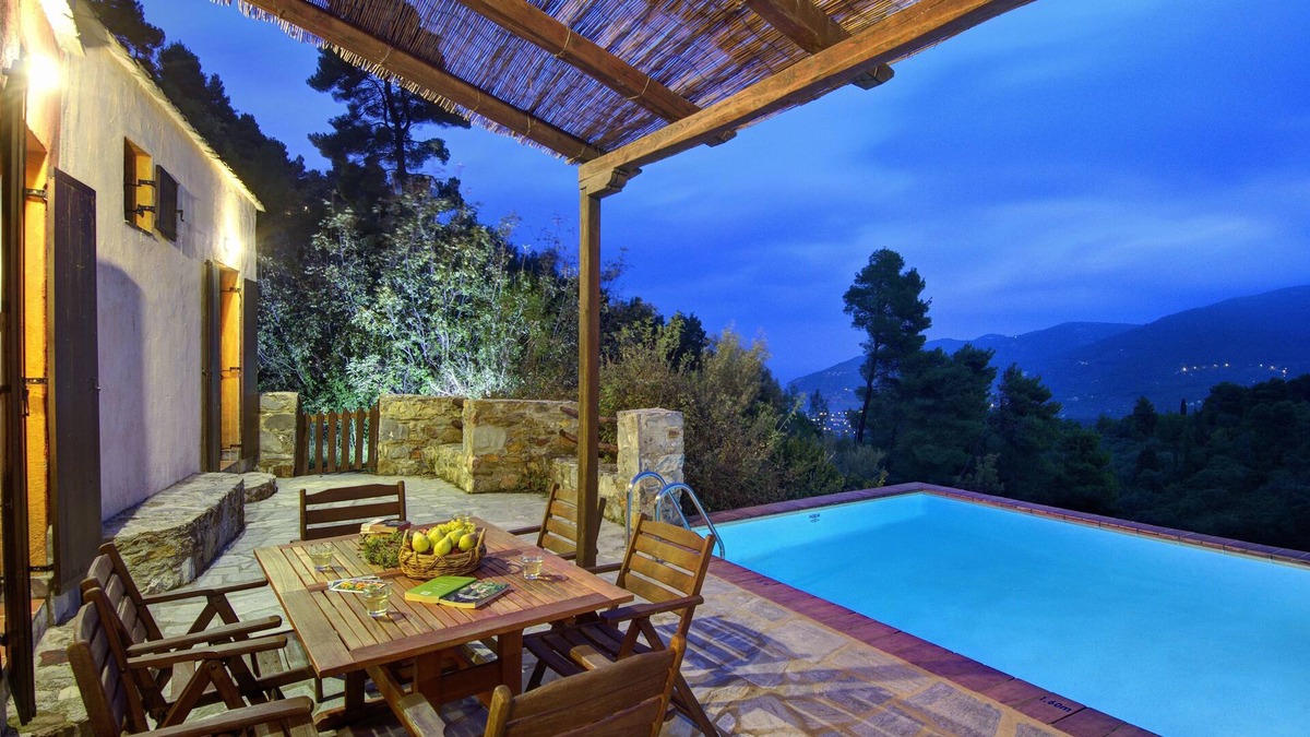 Skopelos Villa | Arktos Secluded villa with private pool, Wi-Fi internet, away from it all!
