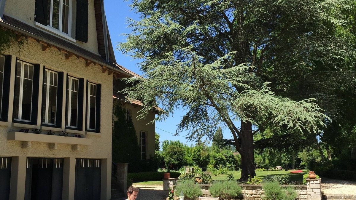 Tosny House | Artist's loft on the banks of the Seine, facing Château Gaillard, large park + rose garden