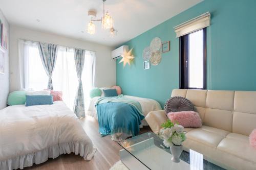 Sumida Apartment | Asakusa Sky Stay Tiffany blue Room