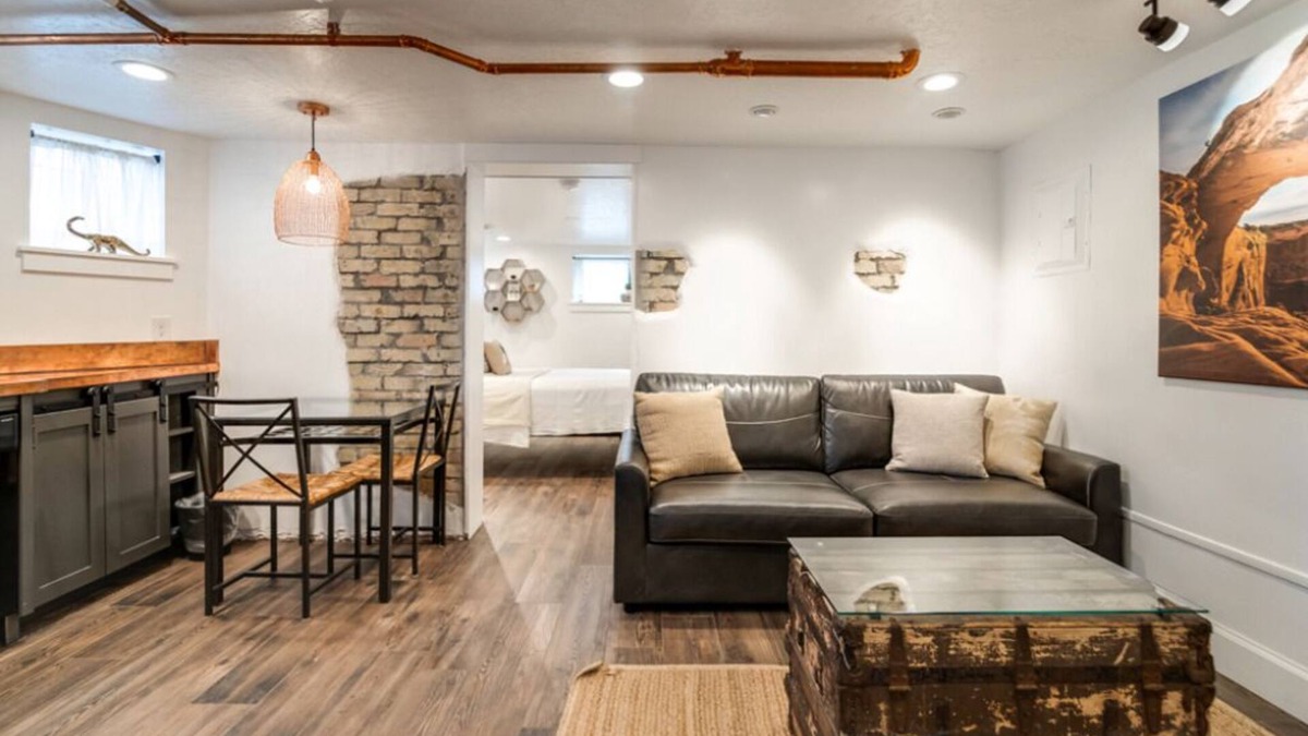 Central Business District Apartment | Aspenwood Manor- Brand New Basement Apartment Inspired by Southern Utah