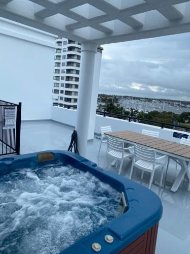 Mooloolaba Apartment | At The Beach Mooloolaba, Private Rooftop With Spa, 50m to Beach, Surfclub and Esplanade
