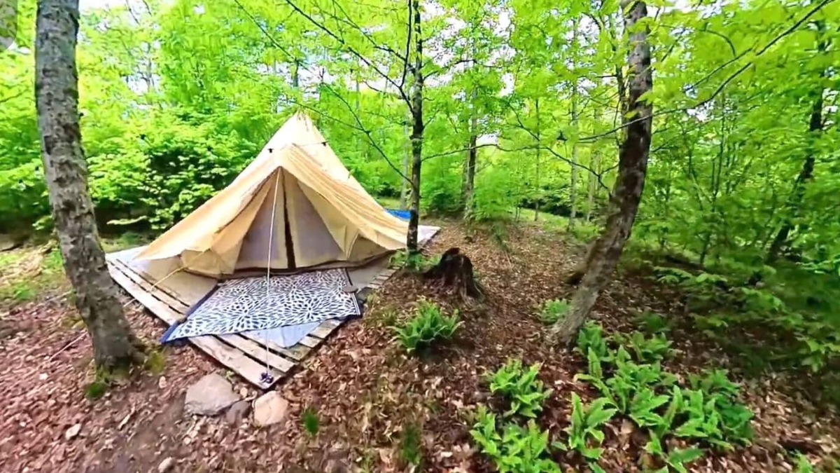 Harris RV Rental | Atabeyra Bell Tent Taino Woods 15 mins to Bethel Woods Concerts, Casino, Falls