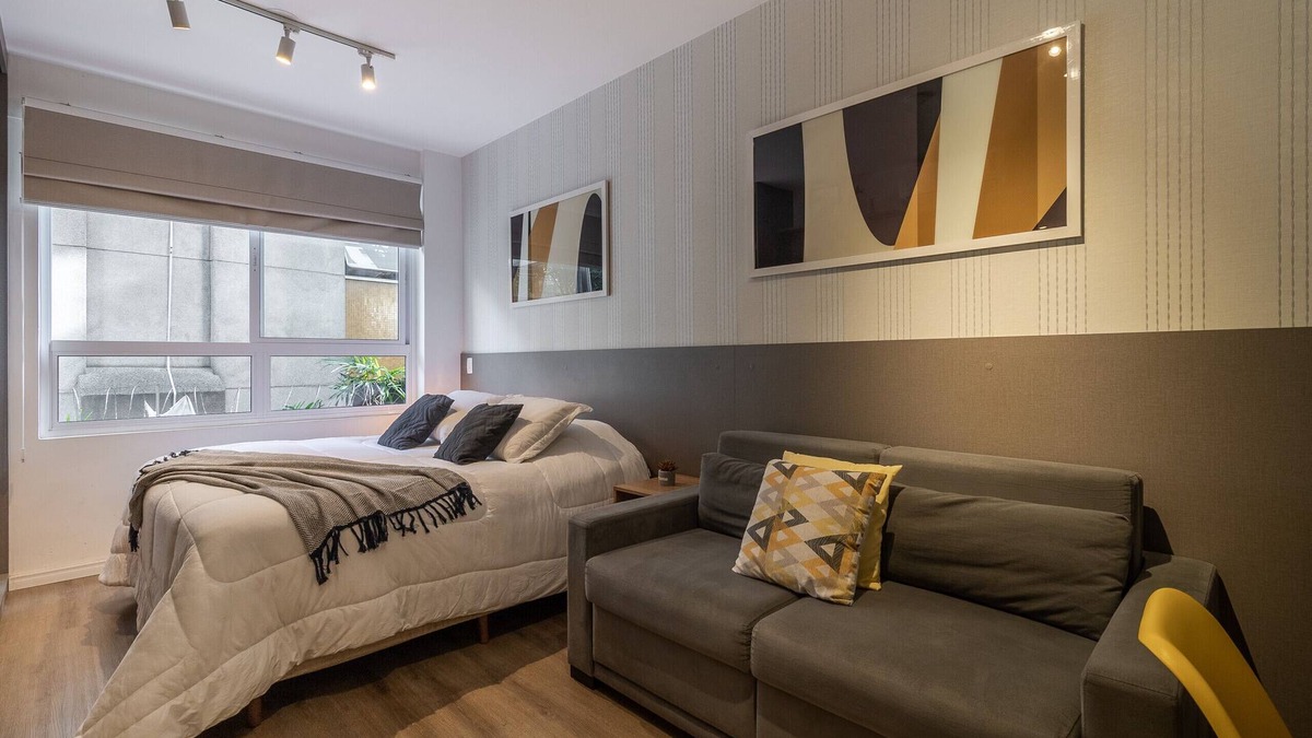 Consolacao Apartment | AV0111 - Charming with AC near subway
