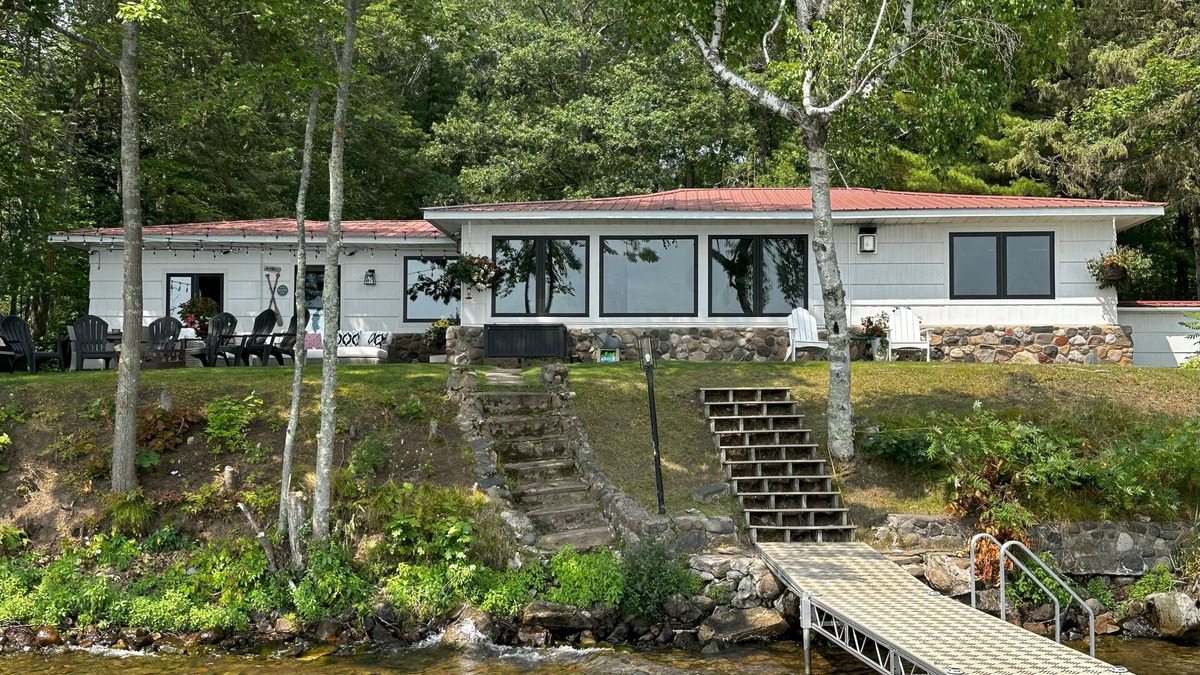 Hayward Cabin | AVAILABLE – Lakefront Retreat: Dock, Designer Kitchen, & Sunrises to Remember.