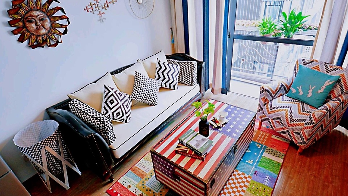 Futian Apartment | Avatar American Style Large Queen Bed Apartment