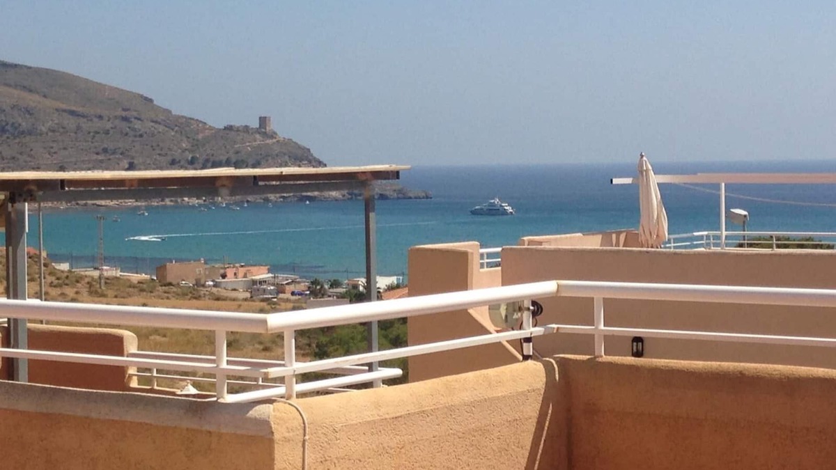 La Azohia Apartment | AZ02 Roof top terrace apartment, 2 bedrooms, 1 bathroom, very close to beach