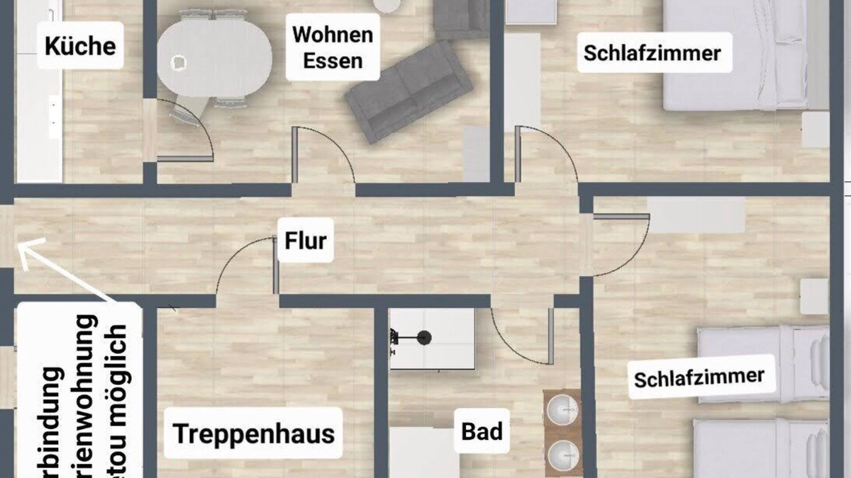 Lennestadt Apartment | B:Old Shatterhand, 70 sqm, 2 bedrooms, max. 4 persons