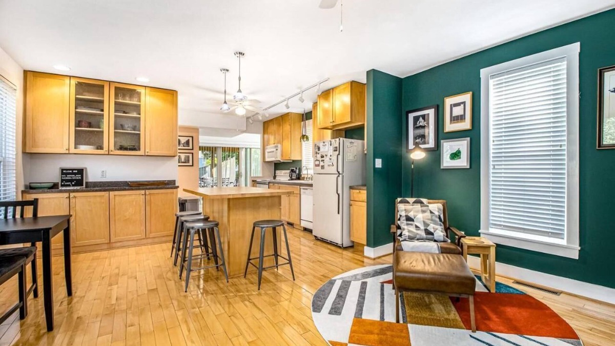 Three Oaks House | Backyard Oasis w Downtown Walkability, Fire Pit