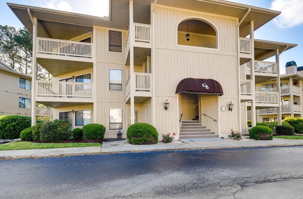 Little River Apartment | Balcony, Pool and Hot Tub Little River Condo!