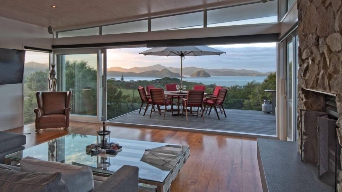 Tryphena House | Barrier Headquarters main house. Unobstructed 270 degree views white sandy beach