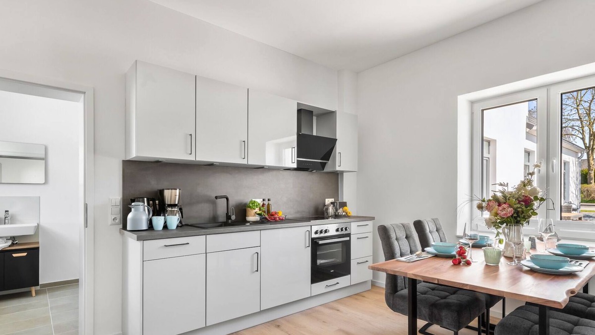 Gelting Apartment | Beach shell - ground floor, terrace, garden furniture, barbecue, parking space, shower room, TV