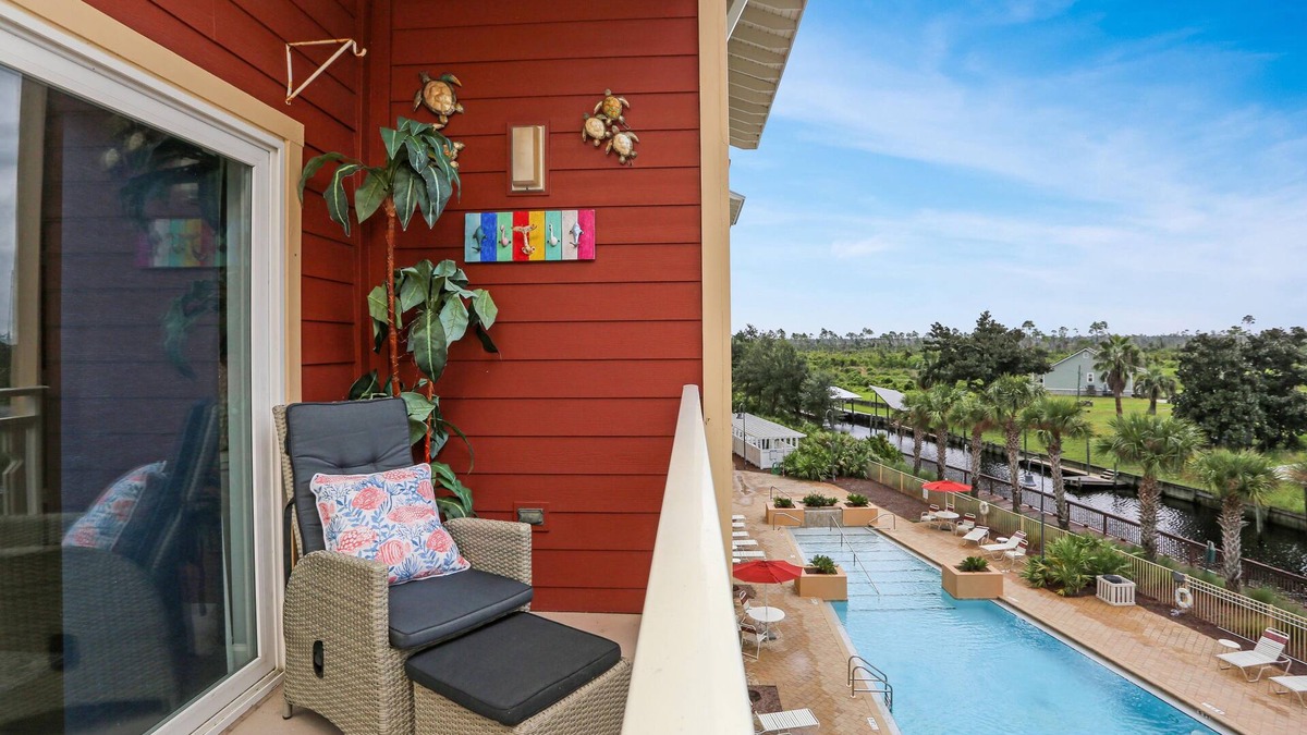 Waterside Village Condo | Beach View 2BR Condo in Waterside with Community Pool Sleeps 6 ~ Coastal Joy