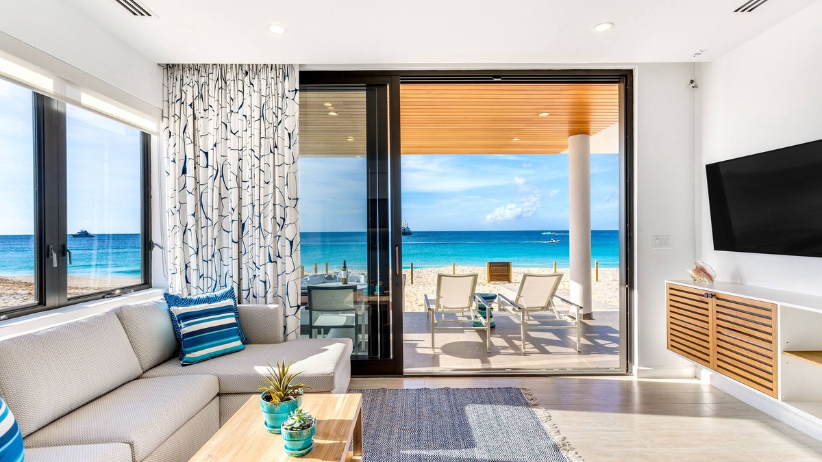 West End Village Condo | Beachfront 1-Bedroom + Hot Tub at Award-winning Tranquility Beach on Meads Bay
