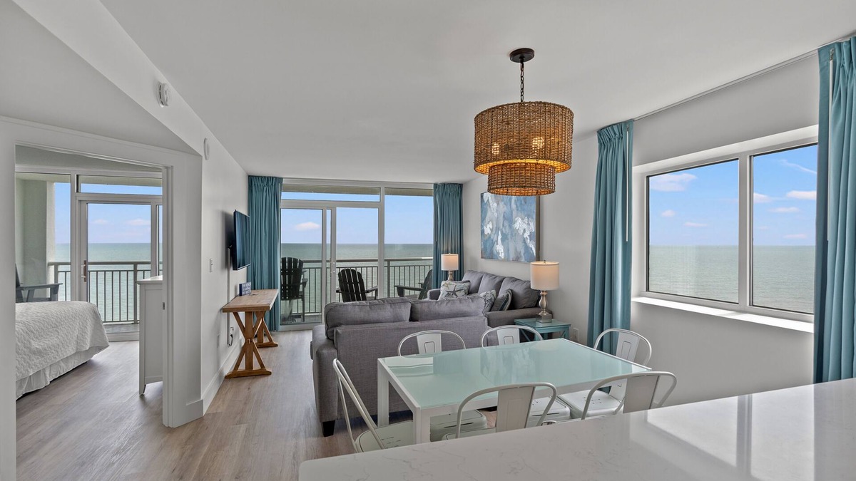 Myrtle Beach Condo | BEACHFRONT - 2024 Remodel - Lazy River - Tiki Bar - 100+ 5 Stars - Oceanfront!