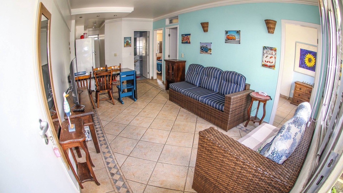 Tombo Apartment | Beachfront - 3 bedrooms + air conditioning, 2 bathrooms, living room, kitchen, 1 garage, Wi-Fi and bed linen