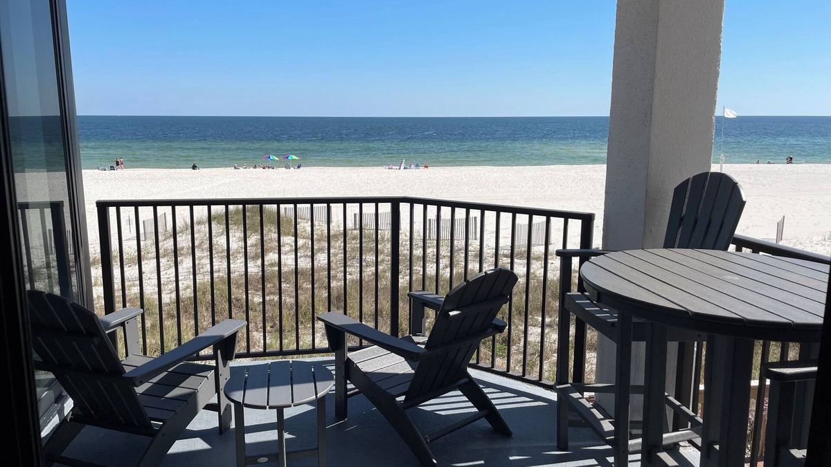 Orange Beach East Condo | BEACHFRONT CONDO! You're only seconds from the front door to the sand!
