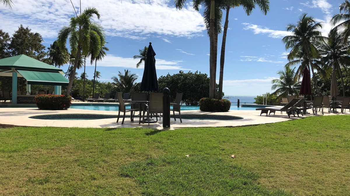 Miradero Condo | Beachfront family friendly garden condo, full A/C, WiFi, sleeps 6, Smart TV's